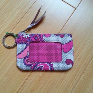 Vera Bradley Zip ID Case in Paisley Meets Plaid